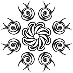 set of floral elements