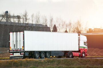 Transit vehicle traveling through rural setting