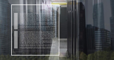 Image of digital data processing over computer servers