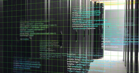 Image of digital data processing over computer servers