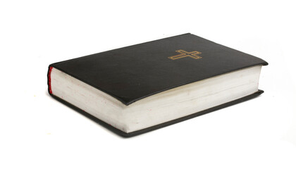 christian bible on white background