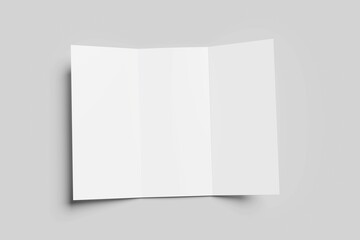 A4 Trifold Paper Brochure Mockup Flying With Shadow