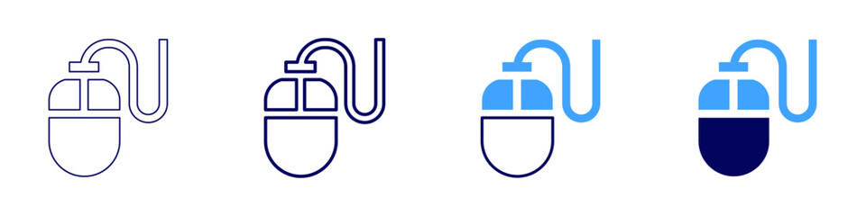 Scroll sensitivity icon in 4 different styles. Thin Line, Line, Bold Line, Duotone. Duotone style. Editable stroke