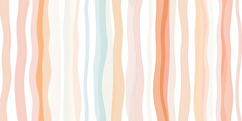 Groovy abstract wavy pattern in shades of peach and orange
