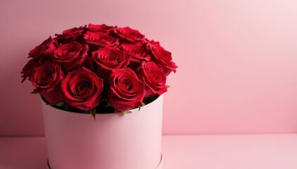 Elegant rose bouquet in gift box for Valentine's Day , beautiful, romance, rose