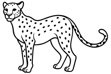 Elegant Cheetah Silhouette