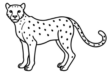 Elegant Cheetah Silhouette