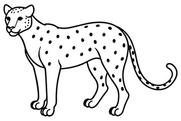 Elegant Cheetah Silhouette