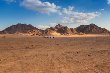 View of desert mountain landscape
