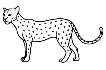 Elegant Cheetah Silhouette