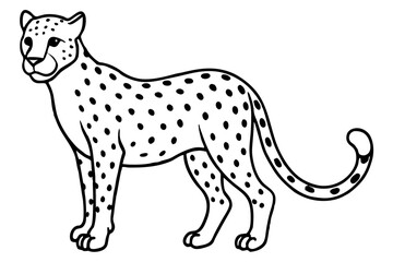 Elegant Cheetah Silhouette