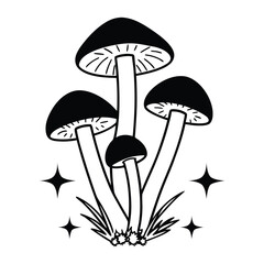 Mushroom Fungi vector illustration, Mushroom Food ClipArt Design