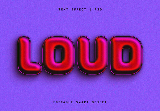 Shiny Bold Chrome Text Effect