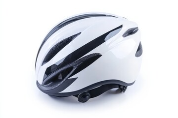 Fototapeta premium White Cycling Helmet for Studio Shot, Safety Gear.