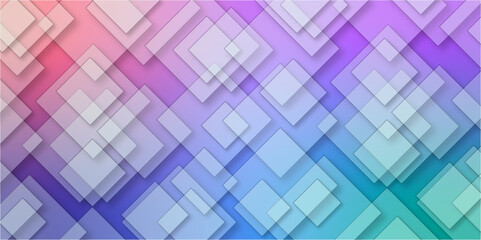 Obraz premium Seamless abstract technology concept background. Abstract Geometrical Multicolored Background. Abstract geometric background with colorful tiles.