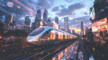 Stunningly Detailed Image of a High-Speed Bullet Train in Motion (Version 12)