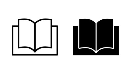 Book icon vector. open book sign and symbol. ebook icon