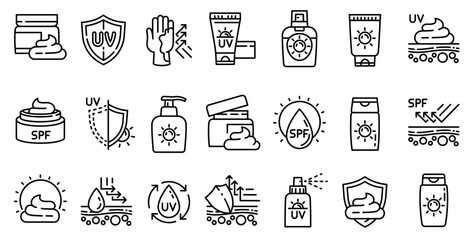 Skin Care and Cosmetic icons, vector. editable