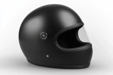 Obraz premium Black Motorcycle Helmet for Studio Shot.