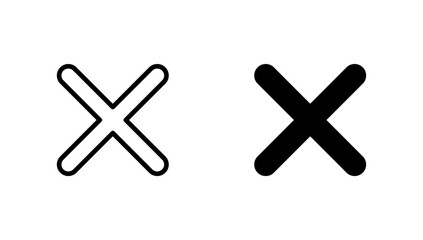 Obraz premium Close icon vector. Delete sign and symbol. cross sign