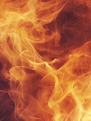 Fototapeta premium Embers Dance: Abstract fiery swirls of orange and red create a captivating and dynamic visual, perfect for evoking intensity, passion, or danger.