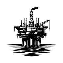 oil gas platform logo design
