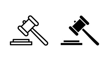 Gavel icon vector. judge gavel sign and symbol. law icon. auction hammer