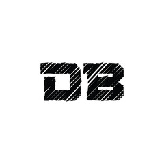 DB monogram logo design letter text name symbol monochrome logotype alphabet character simple logo
