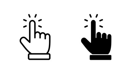 Hand cursor icon vector. cursor sign and symbol. hand cursor icon clik