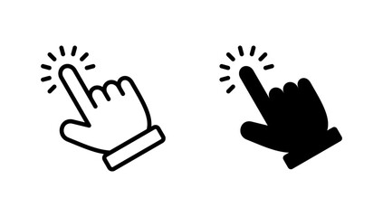 Hand click icon vector. pointer sign and symbol. hand cursor icon