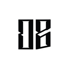 DB monogram logo design letter text name symbol monochrome logotype alphabet character simple logo