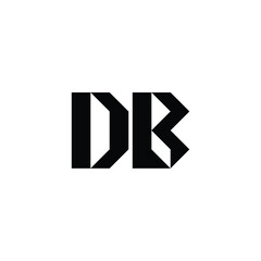 Obraz premium DB monogram logo design letter text name symbol monochrome logotype alphabet character simple logo