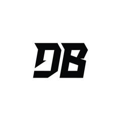 DB monogram logo design letter text name symbol monochrome logotype alphabet character simple logo