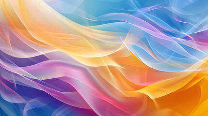 Obraz premium Abstract colorful background with flowing shapes and soft curves, blending vibrant hues in a dynamic and artistic style.
