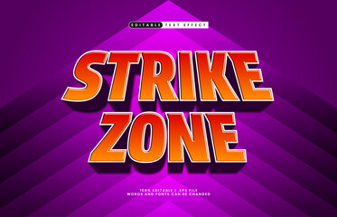 strike zone editable text effect with a baseball and sport text effect