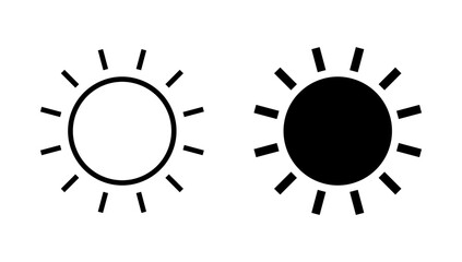 Sun icon vector. Brightness sign and symbol