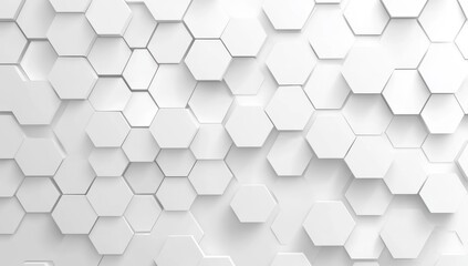 Naklejka premium Abstract white hexagon pattern background