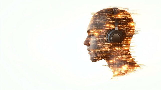 Headphones enhance immersive audio experience.