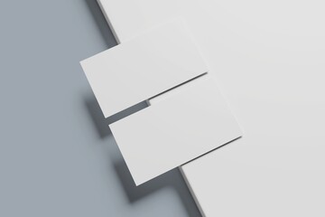 Business card mockup for your design template. Blank empty credit card mockup