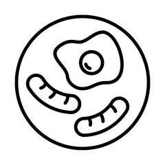 breakfast, meal icon vector template