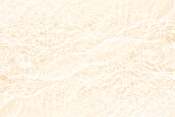 White water with ripples on the surface. Defocus blurred transparent white colored clear calm water surface texture with splashes and bubbles. Water waves with shining pattern texture background.