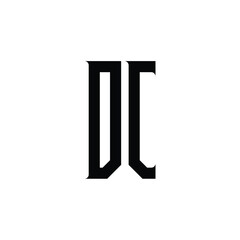 DC monogram logo design letter text name symbol monochrome logotype alphabet character simple logo