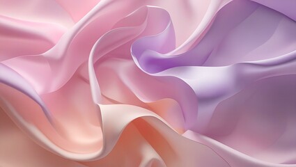 Smooth, flowing pink and purple silk satin fabrics create a luxurious, shiny backdrop