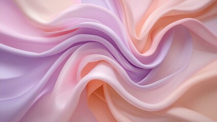 Obraz premium Soft pink waves flow across a satin texture, blending light and liquid swirls