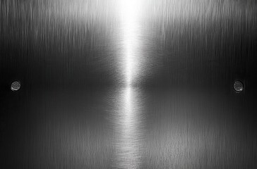Obraz premium Smooth Brushed Metal Surface with Reflections and Shiny Texture Ideal for Backgrounds and Abstract Designs in Modern Interior and Industrial Themes