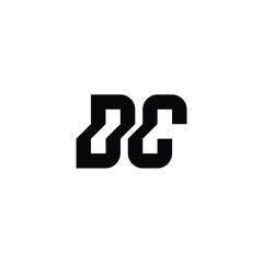 Obraz premium DC monogram logo design letter text name symbol monochrome logotype alphabet character simple logo
