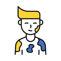 Fototapeta premium Man vector filled outline icon. EPS 10 file