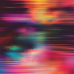 Abstract Colorful Motion Blur with Textured Overlay

