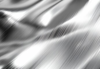 Soft flowing silver fabric texture with smooth folds and subtle light reflections, creating an elegant and sophisticated background for various design projects
