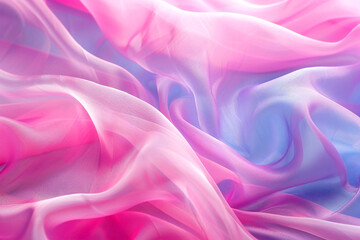 Fototapeta premium Gentle folds of pink fabric reveal its smooth, silky texture and elegant draping.
